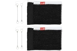Sanung C-Y1 Table Tennis Net, 2 Pieces High Stretch Foldable Ping Pong Net with 4 Chains Adjust Tension Height, Compatible with Any Standard Size Desktop for Indoor Outdoor Use