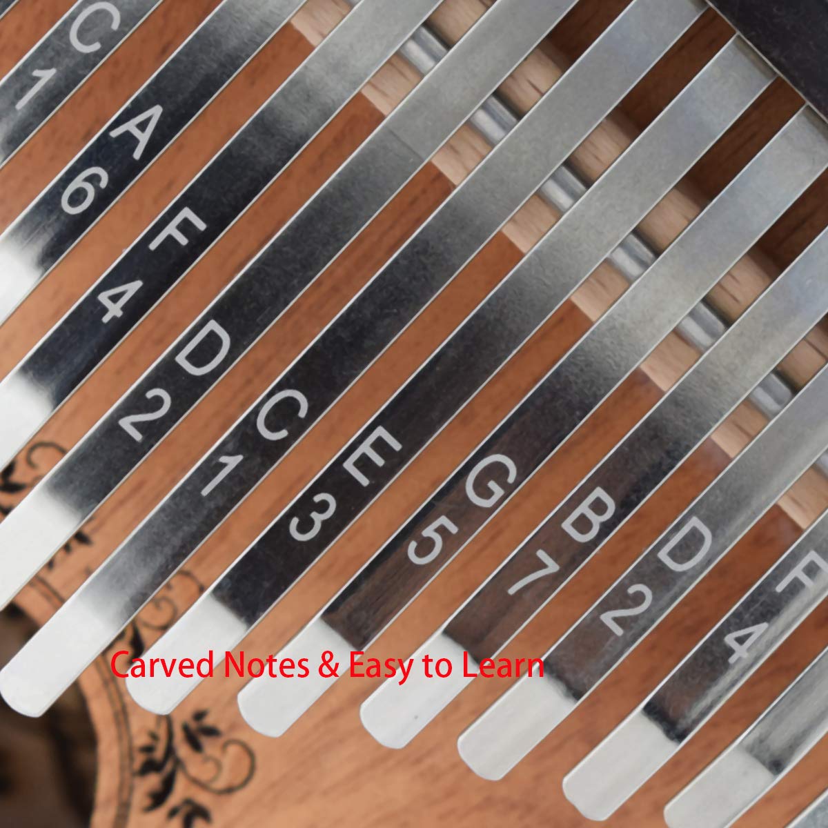 17 Key Kalimba Thumb Piano, Bindor Finger Piano Mbira Kalimba Solid Mahogany Body Portable Easy-to-learn Musical Instrument with Tuning Hammer