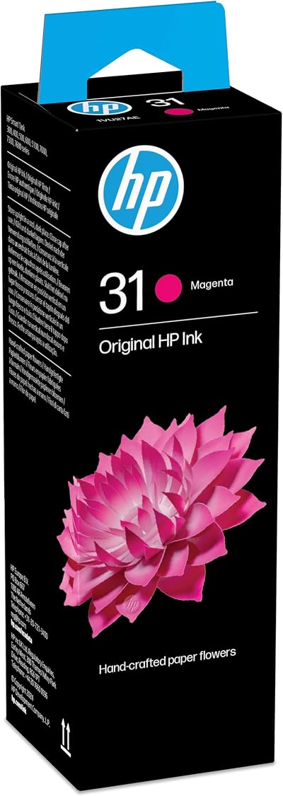 HP 31 Magenta Ink Bottle 70ml 8000 Pages for HP Smart Tank Printers