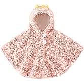 Lifup Baby Toddler Hooded Poncho Cape Cloak, Winter Faux Fur Jacket Children's Cover Cloak Car Seat Coat