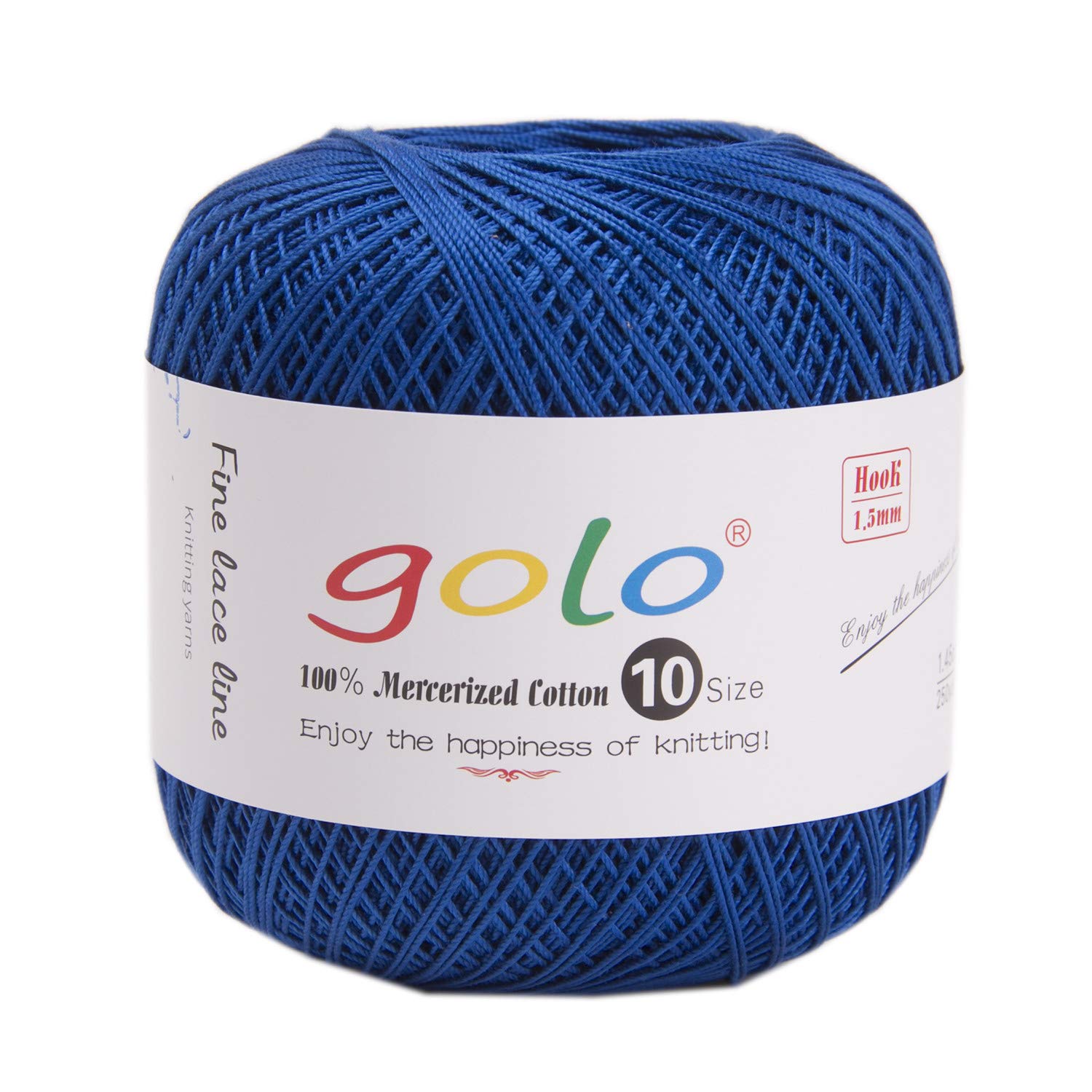golo Crochet Thread Size 10 Yarn for Hand Knitting Crochet Yarn (Sapphire blue-169) — image 1