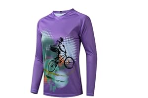 YOUALSO Long Sleeve MTB Jersey Women, Dirt Bike Shirt for Mountain Motocross Biking BMX Motorcycle Fishing Off Racing
