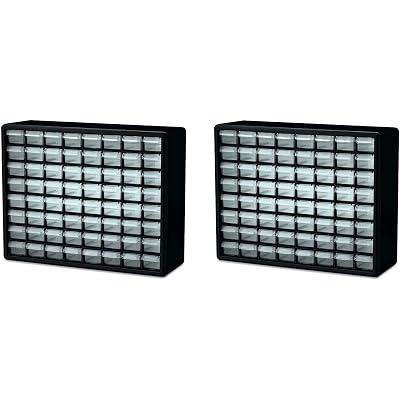 Armadio Organizzatore Akro-Mils 10764, 64 Cassetti In Plastica, Dimensioni 50.8x40.6x15.2 Cm, Nero