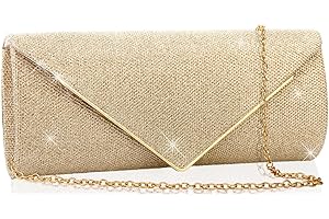 BBJINRONJY Clutch Purses for Women,Evening Bag Envelope Clutch with Detachable Chain Sparkle Elegance