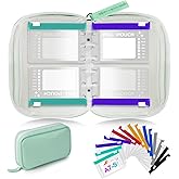 Timueetech A7 Waterproof Pill Organizer with 14 S Zippered Pill Pouches for A7 Binder, Small BPA-Free Weekly Medicine Organizer, Color-Coded Reusable Travel Pill Storage System