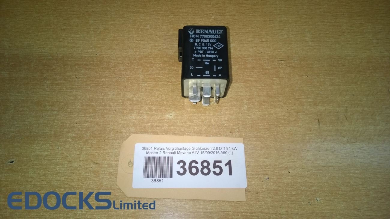 Renault Master Glow Plug Relay