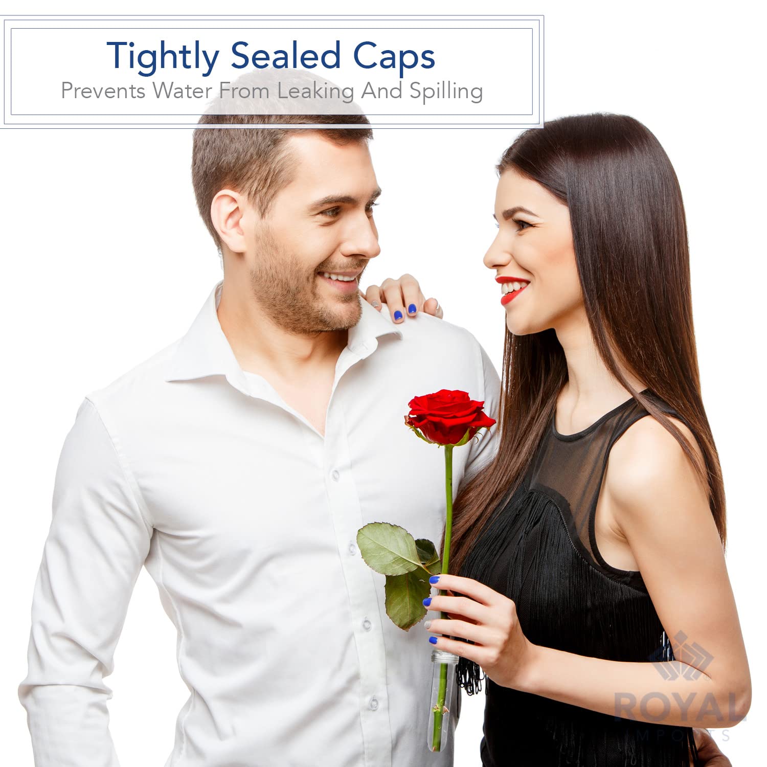 Royal Imports Floral Water Tubes with Caps – 3