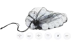 Clean Green Golf Balls Pro Line Bulk Recycled & Used Golf Balls Brand Mix - Includes Golfballs for Titleist, Callaway, Srixon, Taylormade and More - Includes Mesh Bag