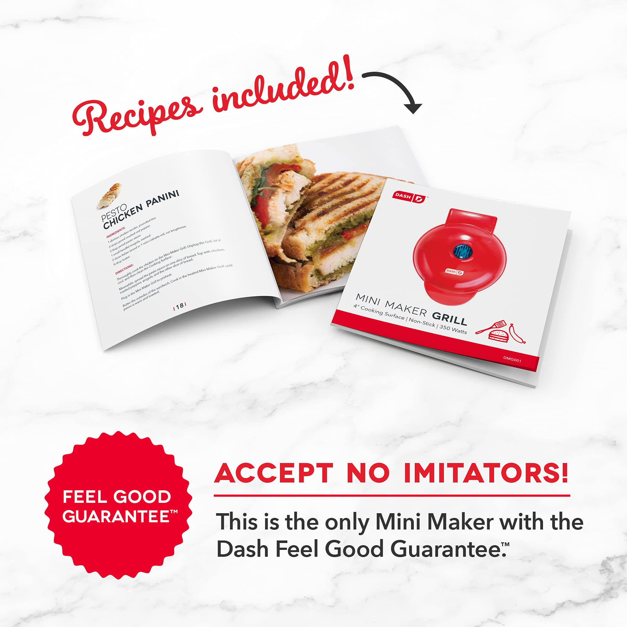 Dash Mini Maker Portable Grill Machine + Panini Press for Gourmet Burgers, Sandwiches, Chicken + Other On the Go Breakfast, Lunch, or Snacks with Recipe Guide - Aqua