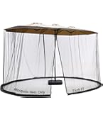 Tiimmgaal 10' x 10' Patio Umbrellas Netting Mosquito Netting, Gazebo Canopy Patio Umbrella Square Clearance or Circularity OtdoorCanopy Umbrella Screen (Black)(Note: Mosquito Netting only) : Patio, Lawn & Garden