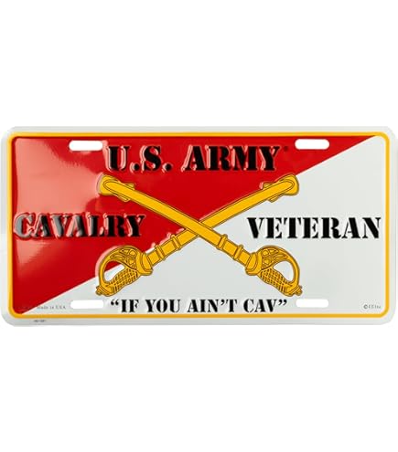 Inkfidel 19D Cavalry Scout Crossed Sabers Vinyl Decal - 3x5 Inches, Red, Made In USA