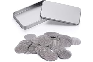 KRENDR 200 PCS 0.5" Pipe Screen, 100% Stainless Steel Pipe Screens, 1/2 Inch Pipe Screen Filters with Flat Storage Box (1/2 i