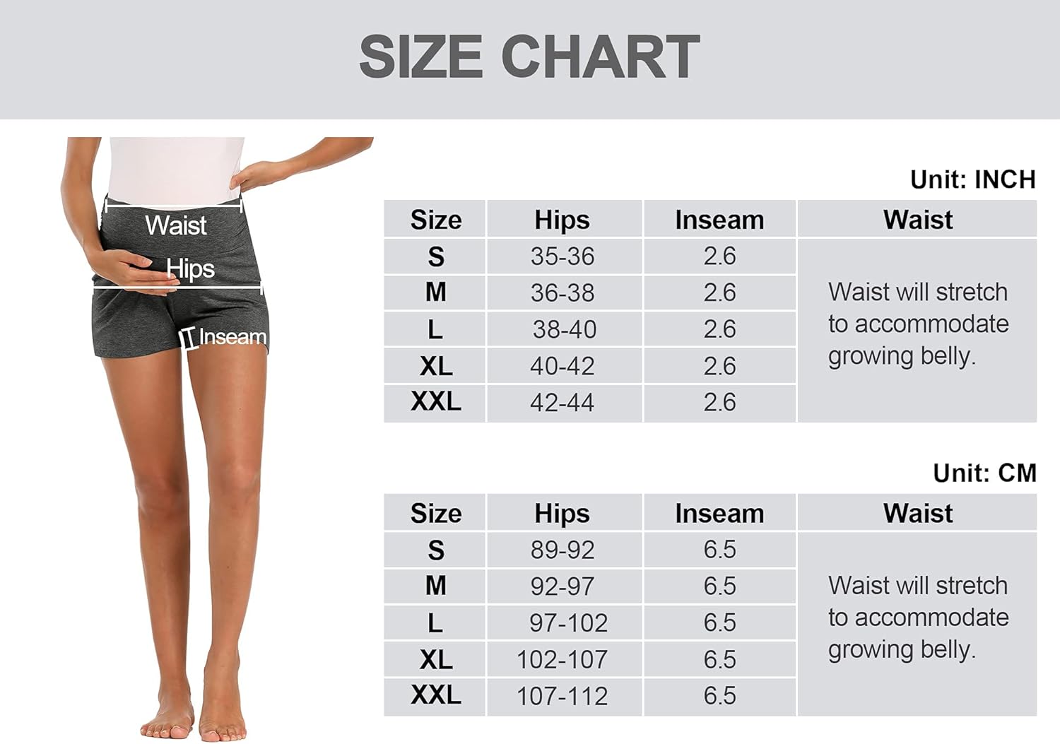 fitglam Women's Maternity Shorts Summer Lounge Yoga Pajama Active Pregnancy Short Pants at  Women’s Clothing store