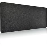 DAWNTREES Large Felt Desk Mat, 40''x16'' Full Keyboard and Mouse Pad | Non-Slip Computer Desk Mat for Desktop,Felt Desk Pad Protector for Office and Home,Dark Grey