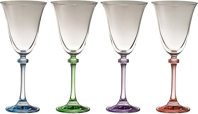 Amazon Com Galway Crystal Liberty Party Pack Set Of 4 Clear Multicolor Wine Glasses Amazon Com Galway Crystal Liberty Party Pack Set Of 4 Clear Multicolor Wine Glasses