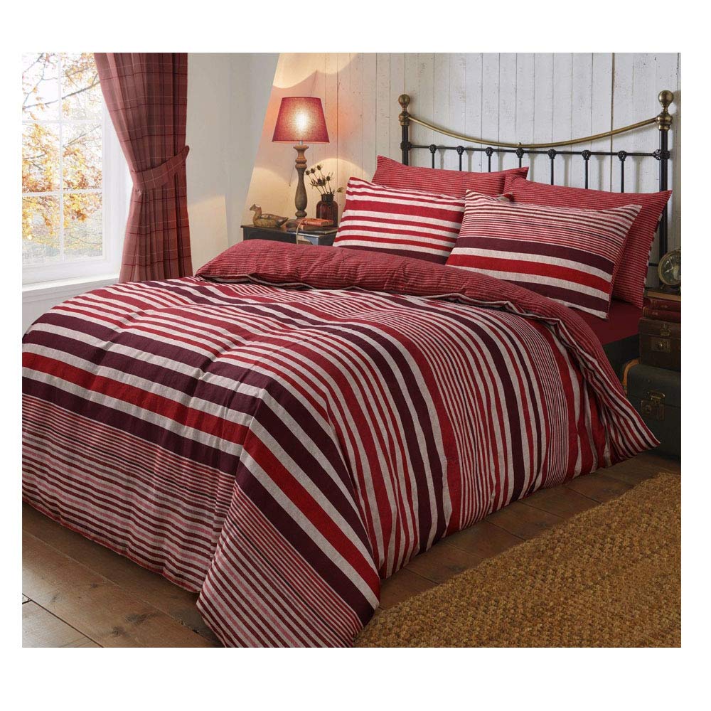 Flannelette Duvet Cover Set with Pillowcase Printed New Soft Warm