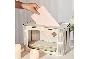 AW BRIDAL Wedding Card Box Engraved Acrylic Money Envelope Box Engagement Bridal Shower Gifts for Couples Wedding Decorations