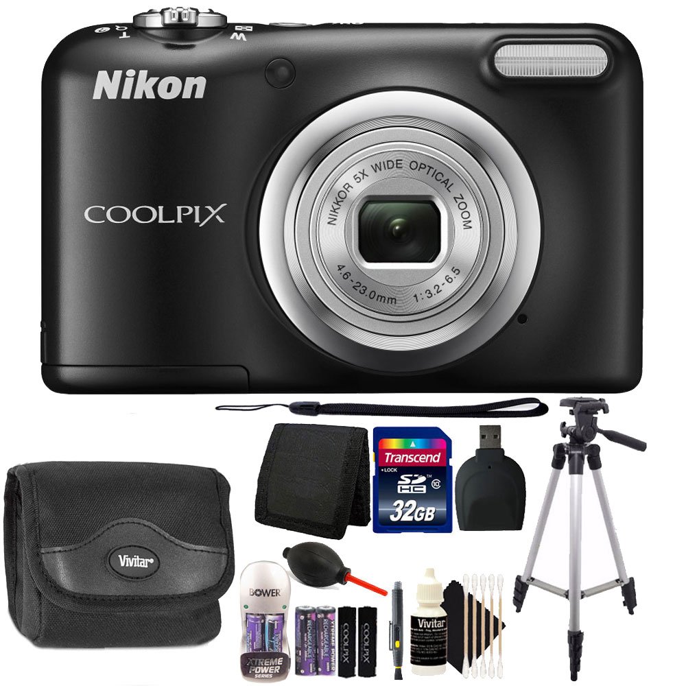 B01n7u5wsk Gb Top冬アクセサリーキット Mpコンパクトデジタルカメラ ブラック Coolpix A10 と32 Nikon 16 1 コンパクト 人気の贈り物が