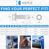 Keple 4.8x25 mm Roofing Screws Hex Head Self-Drilling Multi-Color RAL 7016 (50 view 6
