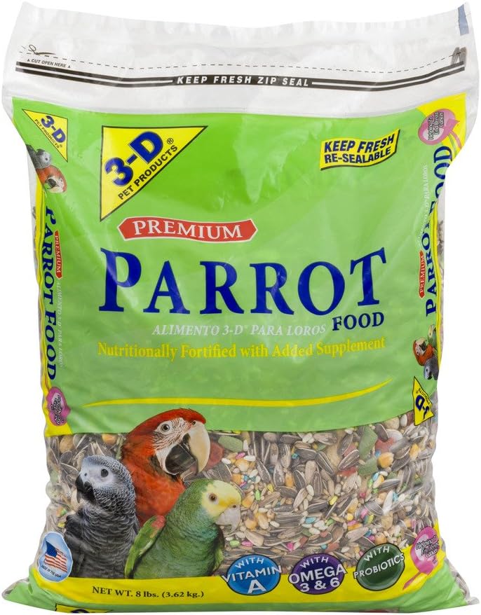3-D Products Premium Parrot Food, 8.0 LB