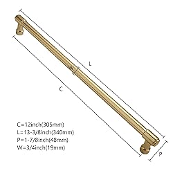 ZAUYX Solid Heavy Duty Jasper Pull Gold Appliance