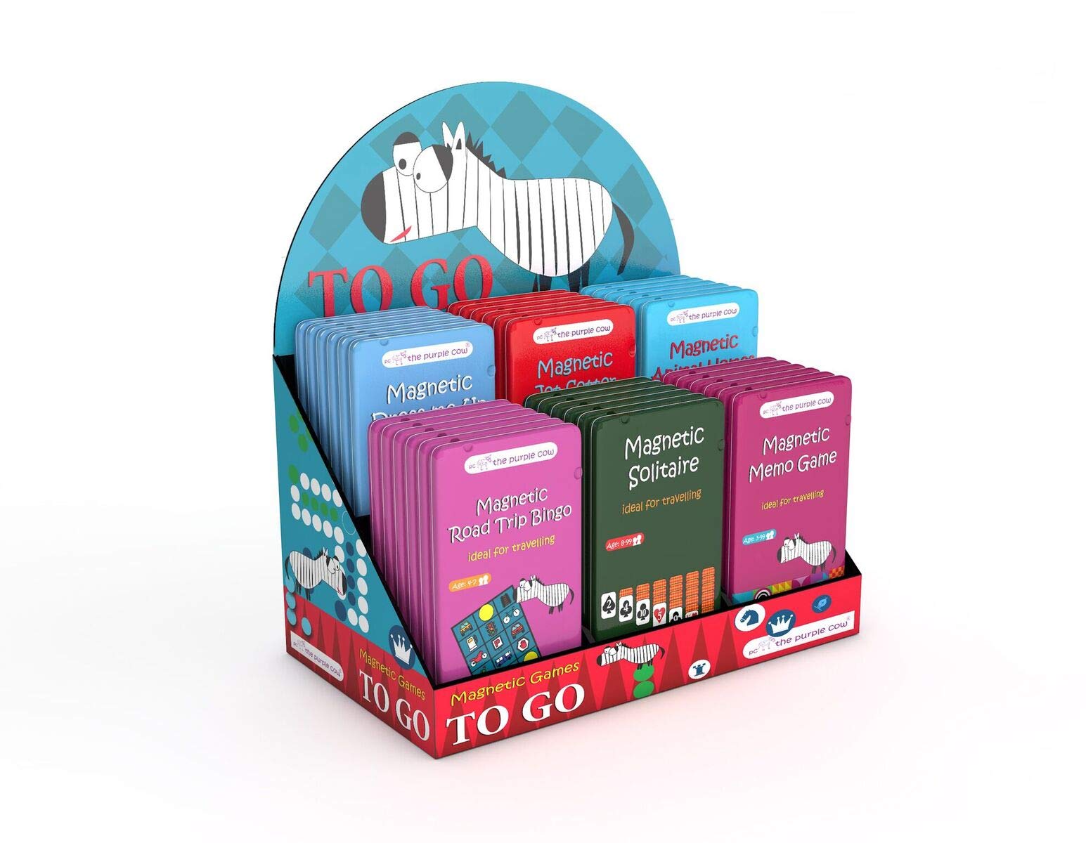 The Purple Cow Magnetic Game Box for kids and adults, Jet Setter