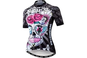 Weimostar Women's Cycling Jersey Short Sleeve Quick-Dry Breathable Biking Shirt Reflective