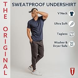 Men's Sweatproof Undershirt | Cotton V Neck T-Shirt