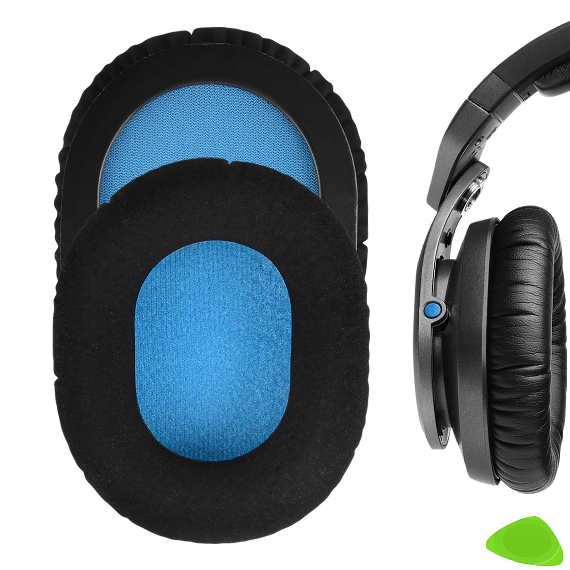 Geekria Comfort Laminated Fabric Replacement Ear Pads Compatible with Sennheiser HD8 DJ, HD6 Mix, HD7 DJ Headphones Ear Cushions, Repair Parts (Black)