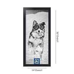 ArtToFrames 12x28 Inch Black Picture Frame, This