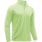 TACVASEN Men's Long Sleeve Athletic Shirts 1/4 Pullover Zip Sun Protection Rash Guard UPF 50+ Outdoor Running T-Shirts
