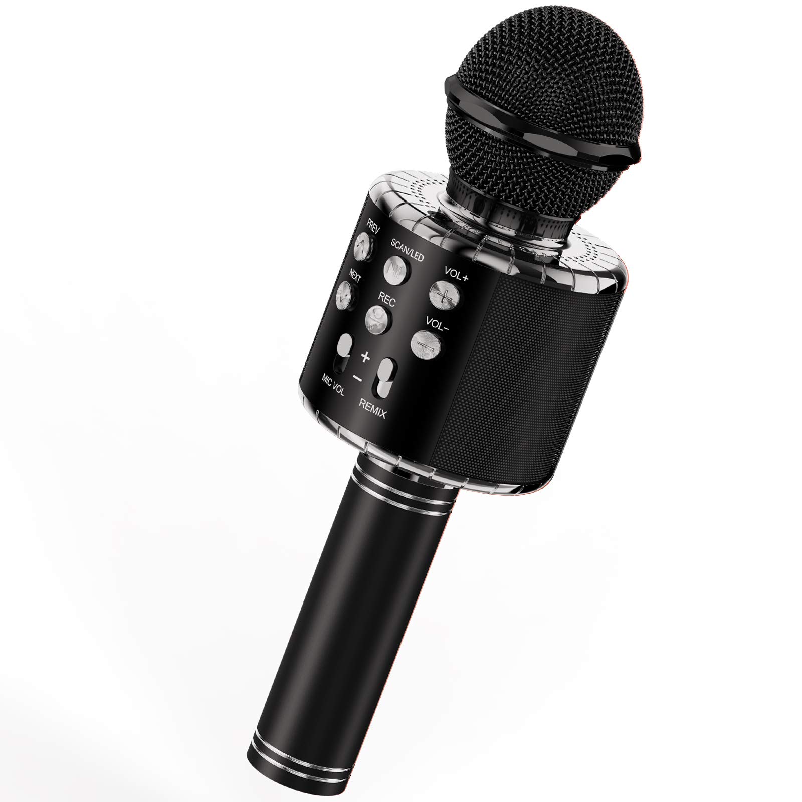 Karaoke Microphone for Kids, Wireless Bluetooth Microphone Girls Toys with LED Lights Magic Voice Changer, Fun Toys for 3 4 5 6 7 8 9 10 Year Old Girls Boys Christmas Birthday Home Party Gifts