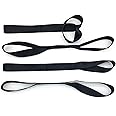 Heavy Duty 1,200lb. Workload Soft Loop Tie Down Straps for Towing or Trailering ATV, UTV, Motorcycle, Lawn Garden Equipment (Set of 4) (18 Inches, Black)