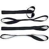 Heavy Duty 1,200lb. Workload Soft Loop Tie Down Straps for Towing or Trailering ATV, UTV, Motorcycle, Lawn Garden Equipment (Set of 4) (18 Inches, Black)