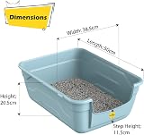 Cat Centre Blue Large Litter Tray Open Box with Scoop Deep High Sided 50x38.5cm view 3