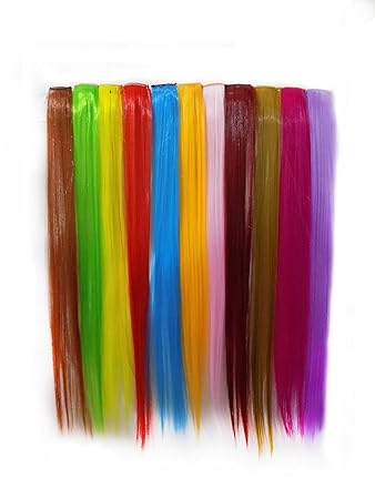 Inaaya New Style Synthetics Colored Hair Extension For Kids Party
