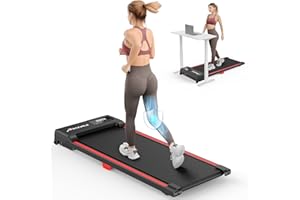 Rockvale Walking Pad, Under Desk Treadmill, Treadmills for Home and Office, 2 in 1 Portable Mini Walking Pads with Remote Control, 2.5 HP Walking Jogging Machine LED Display, 265 lbs Weight Capacity