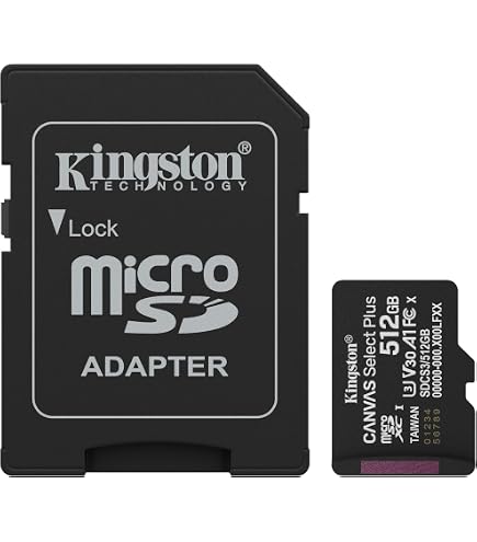 Amazon.com: Kingston Canvas Select Plus Micro SD Memory Card 512GB