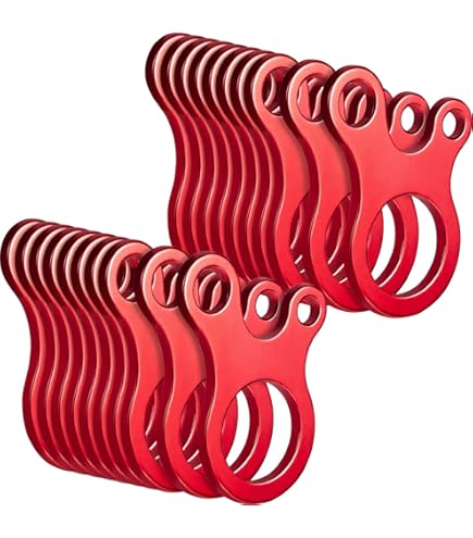 Lot De Tendeurs De Corde (Guyline Adjusters) En Alliage D'aluminium - 20 Pièces - Neuf