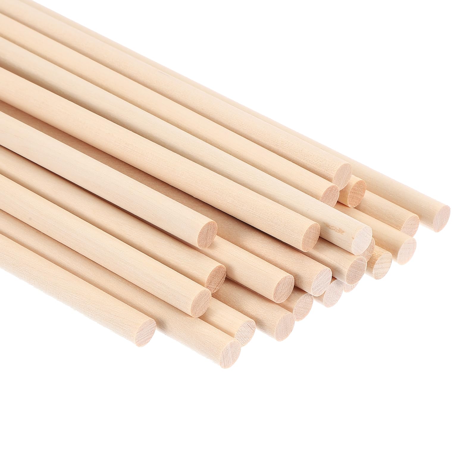 PATIKIL 1/3x3.94inch Wooden Dowel, 36 Pcs Dowel Rod Wood Dowels Wood Sticks Unfinished Round Hardwood for Crafts DIY Home Decor 8mm x 100mm