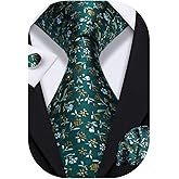 Barry.Wang Ties for Men Silk Tie Sets Polka Dot Woven Necktie Pocket Square Cufflinks Business Wedding