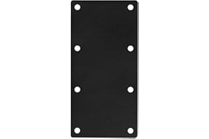 eoere 4 PCS 9-1/4" x 4-1/2" Black Flat Straight Mending Bracket Plate, Steel Joint Thick 2.9 mm, Repair Tie Plate Corner Brace for Furniture, Wood Timber Connector