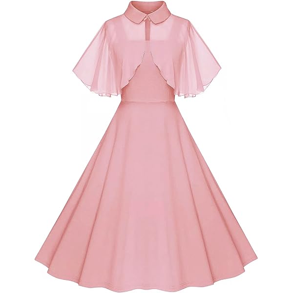 Bow Tie Neck Floral Embroidery Dress for Women Flower