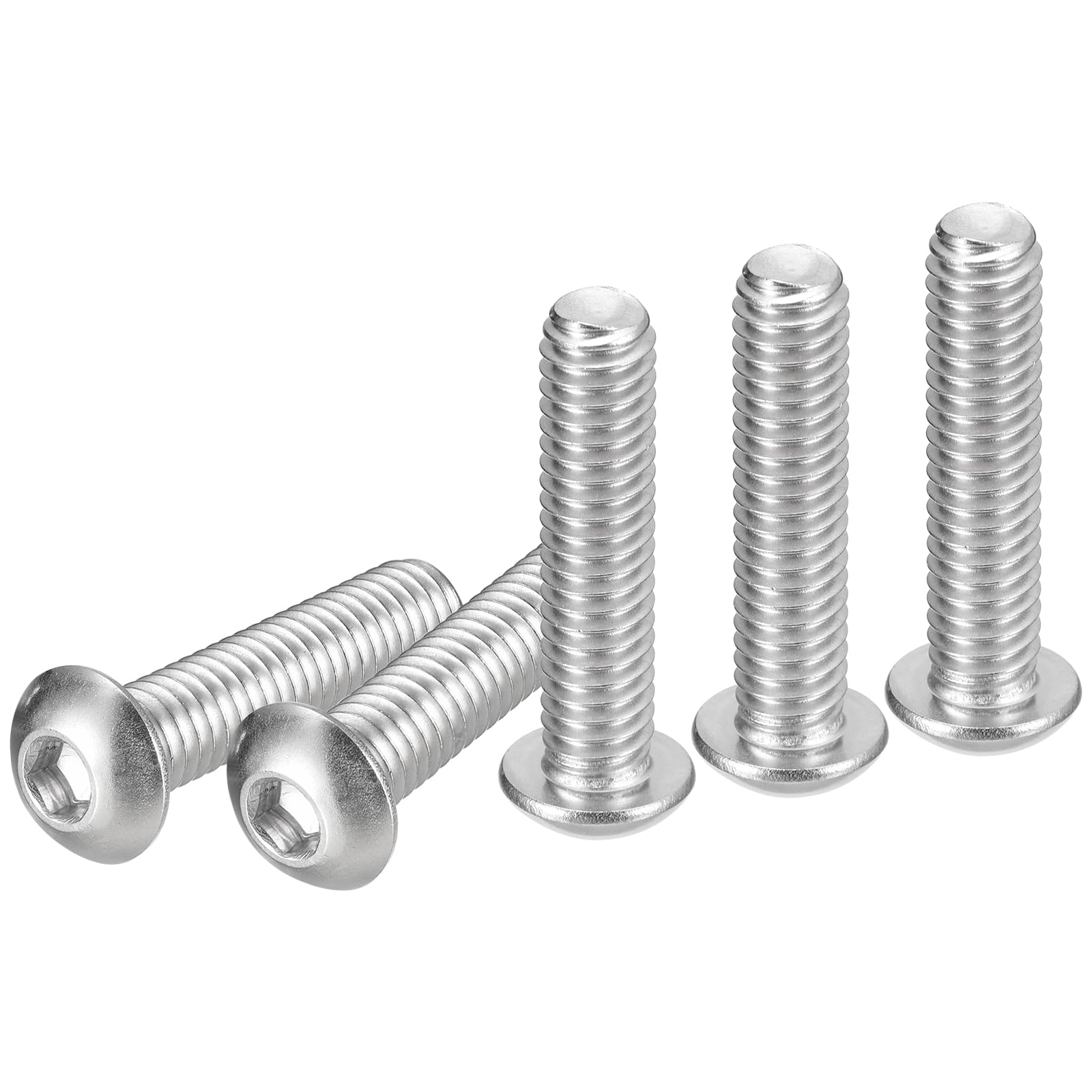 DTGN 5/16-18x1-3/8" Button Head Socket Cap Screws - 20Pack - Good for Machine - 304 Stainless Steel 18/8 - Hex Drive Full Thread UNC Fasteners — image 1