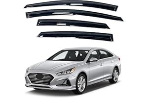 IMMORTAL GROUP IG Window Visor for Hyundai Sonata 2015-2019 & Sonata Hybrid 2017-2019, Rain Guard Tape-On Extra Durable Sun Wind Side Vent Window Deflector Mugen Style, 2015 2016 2017 2018 2019