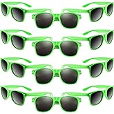 MIAHART 12 Pack Kids Party Sunglasses Bulk Summer Party Favors Retro Glasses for Boys and Girls Birthday Party Supplies, Green
