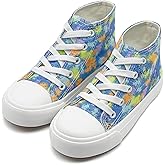 Duovodu Kids Canvas Sneakers for Girls Boys High Top Canvas Fashion Shoes Comfortable Classic Casual Lace up Walking Running Shoes