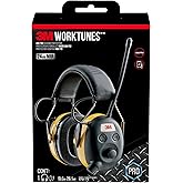 3M WorkTunes AM/FM Hearing Protector, Noise Reduction Rating (NRR) 24 dB, Radio Ear Muffs With Integrated Microphone & High F