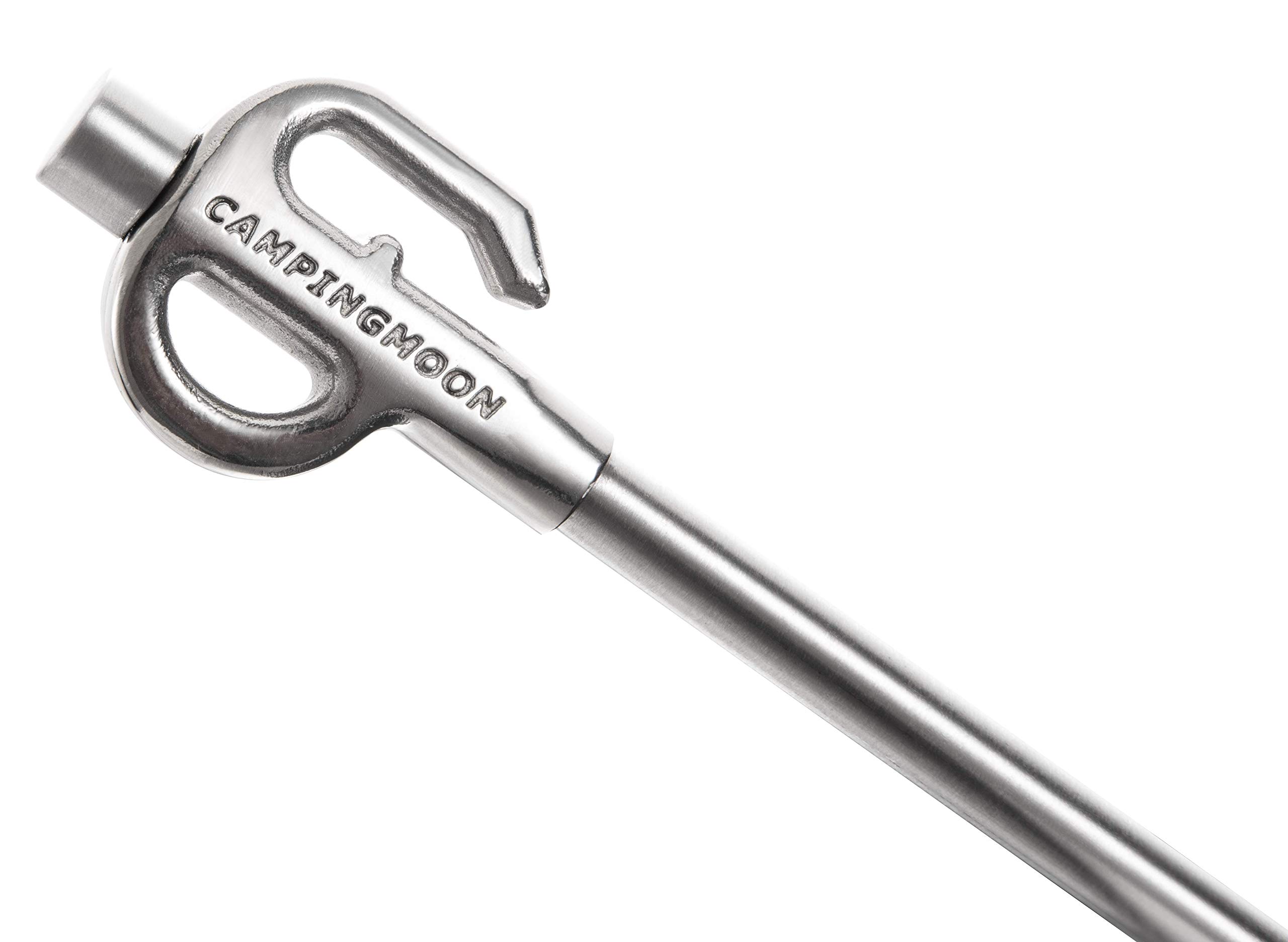 キャンピングムーン（CAMPING MOON） 係留用ポール 係留用ペグ ペット 大型犬用 ステンレス鋼420製 K45N 45cm 固い地面にも打ち込める 360度回転商品画像