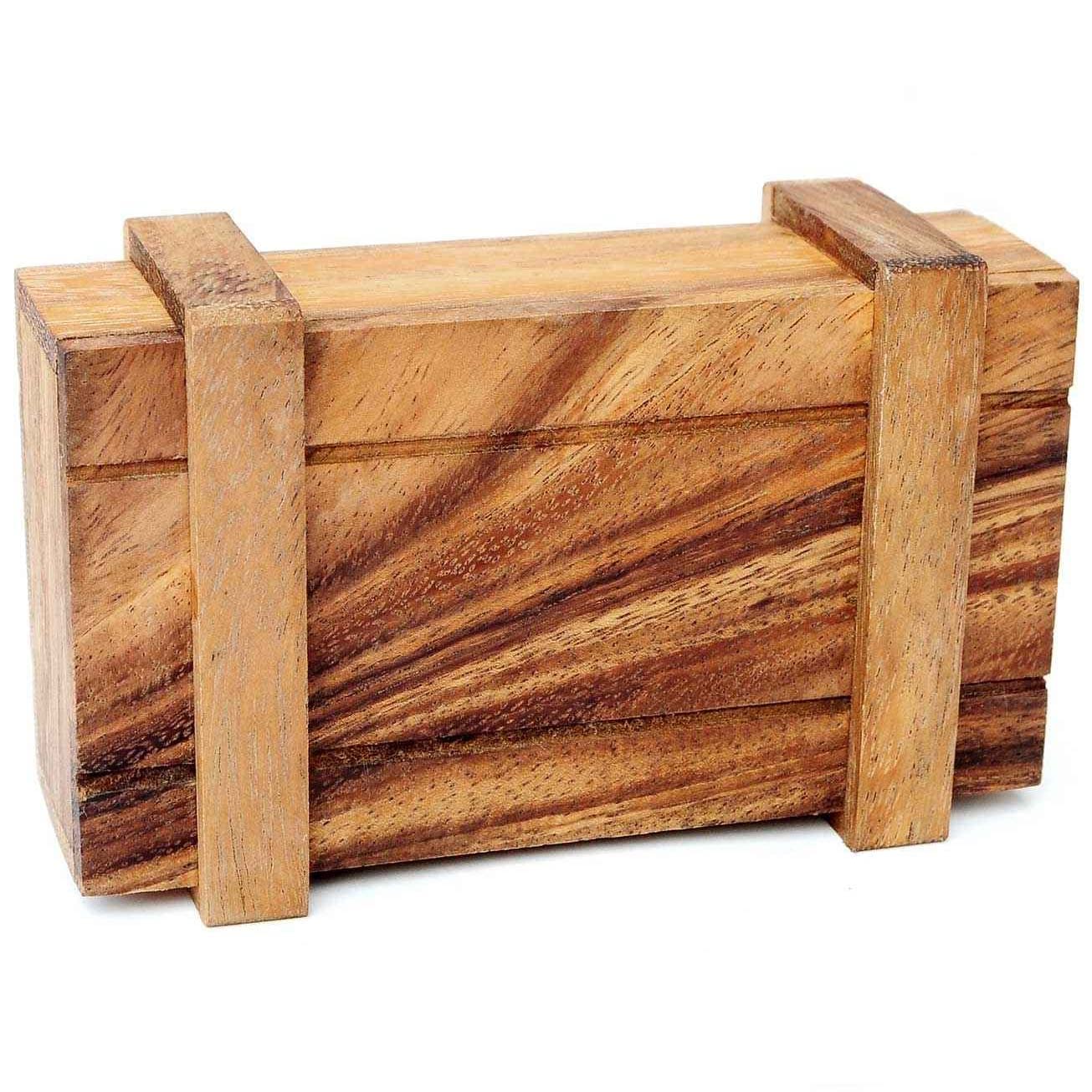 Logica Puzzles Art. Pandora Box XL - Wooden Brain Teaser - Secret Box - Difficulty 3/6 Hard - Magic Money Box - Leonardo da Vinci Collection